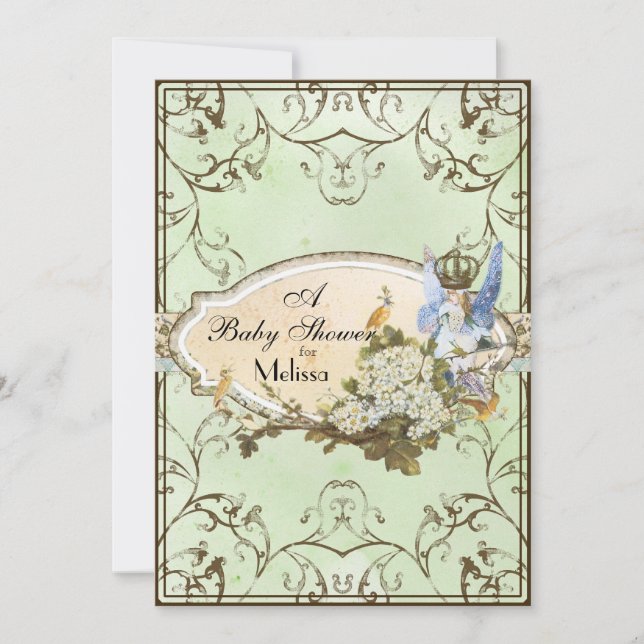 Invitation baby shower - Féerie enchantée Princess (Devant)