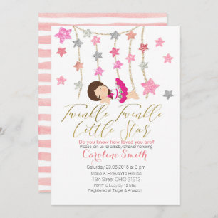 Invitation Baby shower féminine de Pink Twinkle St