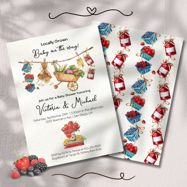 Invitation Baby shower fermier (Créateur téléchargé)