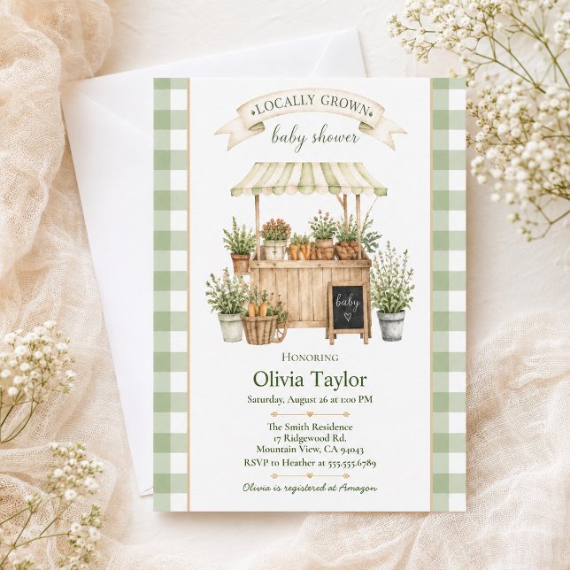 Invitation Baby-Shower Fete de Bebe Marché de Producteurs de  (Créateur téléchargé)