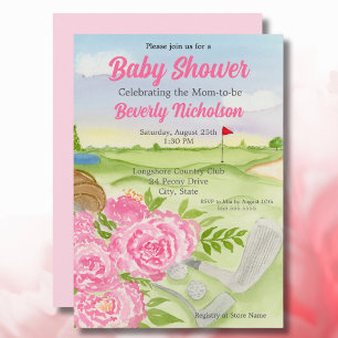 Invitation Baby shower Fête Les Pies Sur Le Golf