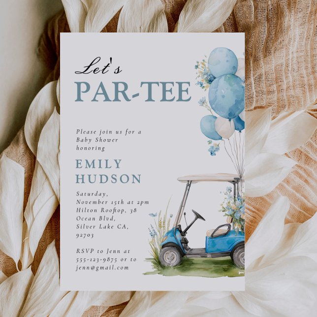 Invitation Baby Shower Fête Par-tee Garçon Golf (Créateur téléchargé)