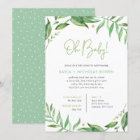 Baby shower Feuille Boho par courrier