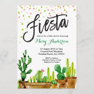 Invitation Baby shower Fiesta