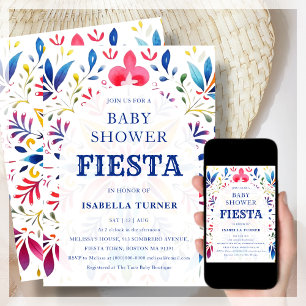 Invitation Baby shower Fiesta mexicain