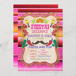 Invitation Baby shower Fiesta mexicaine