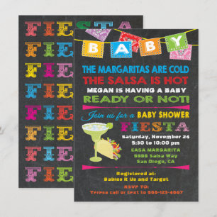 Invitation Baby shower Fiesta mexicaine