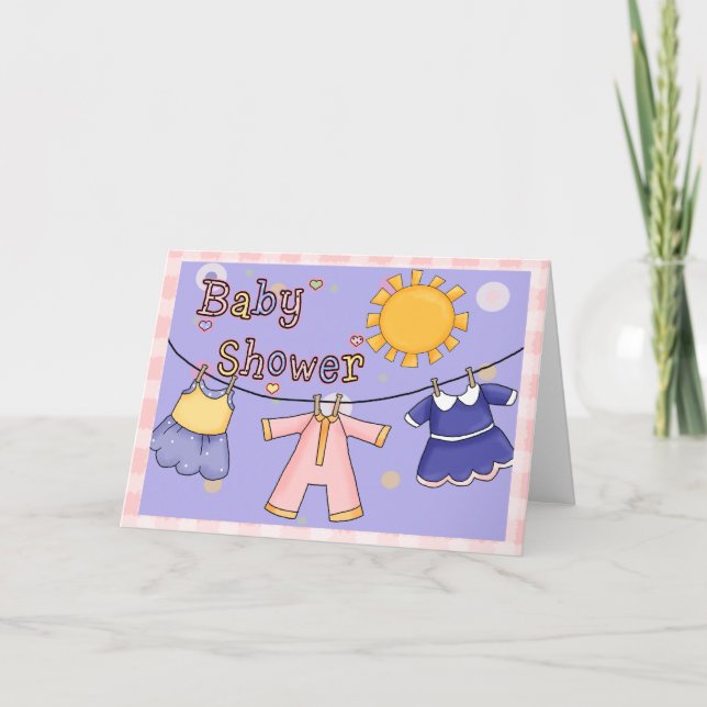 Invitation Baby shower fille (Devant)