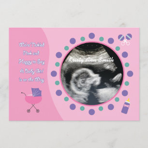 Invitation Baby shower fille