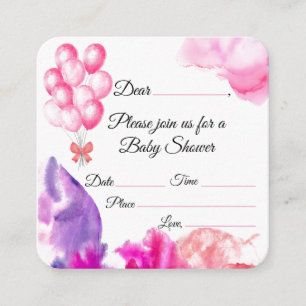 Invitation Baby shower fille