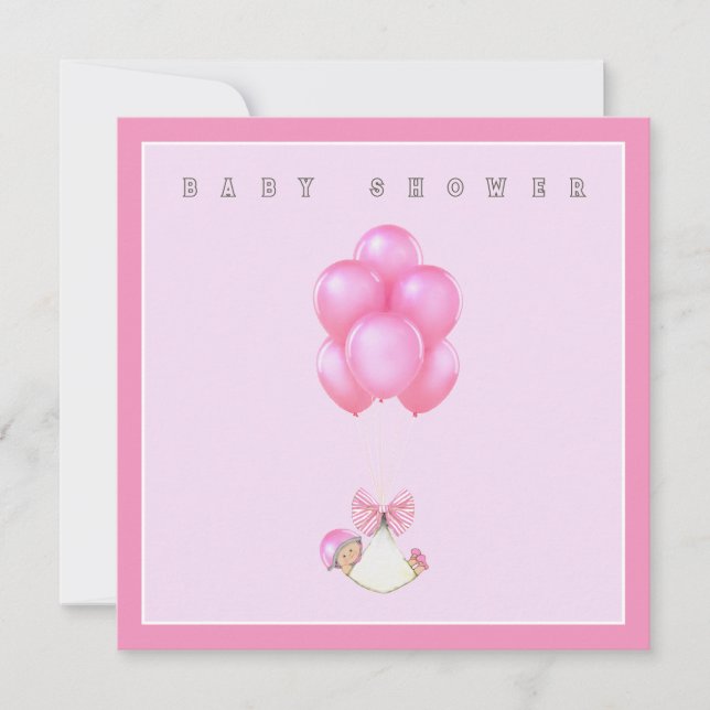 Invitation Baby Shower Fille (Devant)