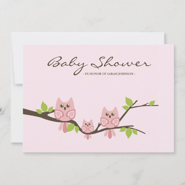 Invitation Baby shower (Fille) (Devant)