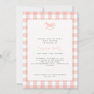 invitation baby shower fille