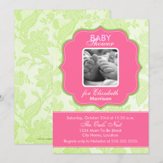 Invitation Baby shower fille