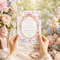 Baby Shower Fille Animaux de la Forêt Fantastiques