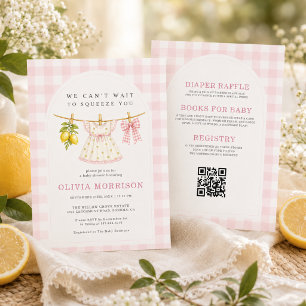 Invitation Baby Shower Fille au Citron Tout en Un