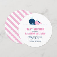 Baby shower fille baleines roses