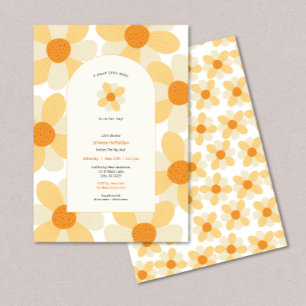 Invitation Baby shower fille Boho Daisy