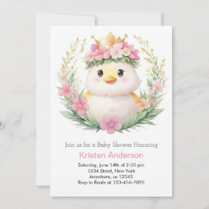 Invitation Baby shower fille de canettes et de rêves