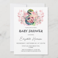 Baby shower fille de la jungle serpent