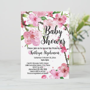 Invitation Baby shower Fille Fleur Fleur de Printemps de Ceri