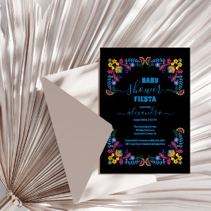 Invitation Baby shower Fille Floral Mexicain tendance