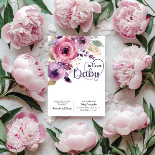 Invitation Baby Shower Fille Florale