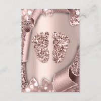 Baby shower fille garçon Pieds Glam Rose Gold 3D E