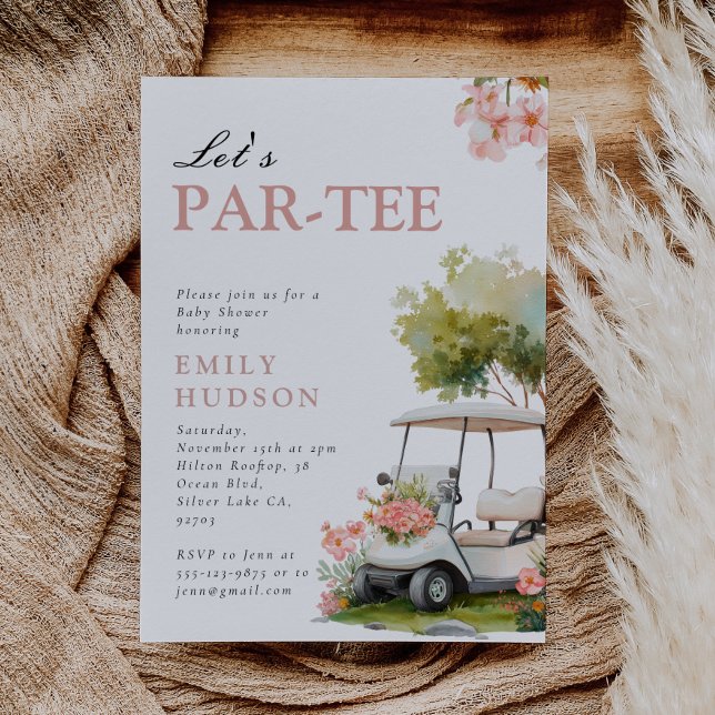 Invitation Baby Shower Fille Golf Let's Par-tee (Créateur téléchargé)