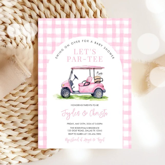 Invitation Baby Shower Fille Golf Let's Par-Tee Heure de Tee  (Créateur téléchargé)