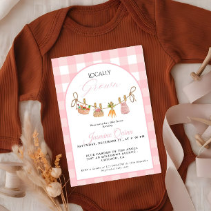 Invitation Baby shower Fille née localement  Baby sprinkle 