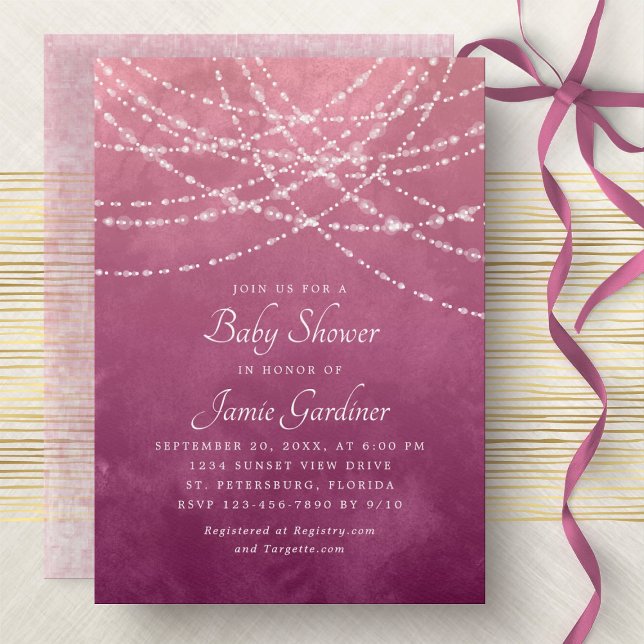 Invitation Baby shower fille rose (Créateur téléchargé)
