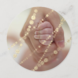 Invitation Baby shower fille Rose Gold rose Royal Photo