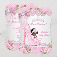 Baby shower fille Rose Pois Haut talons A