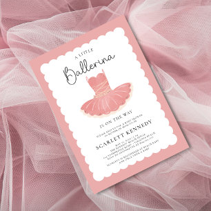 Invitation Baby shower fille Tutu rose