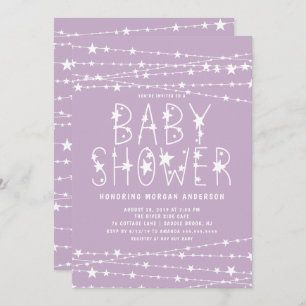 Invitation Baby shower fille Twinkle Stars