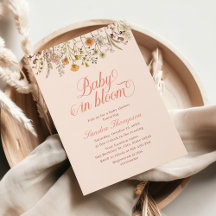 Baby Shower Fleur Aquarelle Fleur Sauvage
