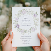 Baby Shower Fleur de Baby et Roses Violettes