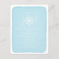 Baby Shower Fleur de Neige Paquet de Joie - Bleu