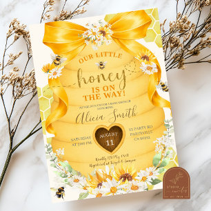 Invitation Baby Shower Fleur de Tournesol et Margu
