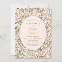 Baby Shower Fleur Sauvage Automne Vintage