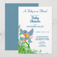 Baby shower Fleur sauvage Bluebirds