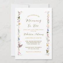 Baby shower Fleur sauvage de la fête de la fête de