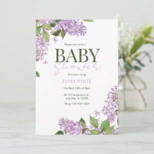 Invitation Baby Shower Fleurs Baby Shower Bohème 