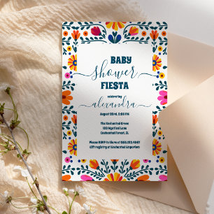 Invitation Baby shower Fleurs de Fiesta Little Senorita