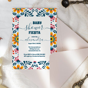 Invitation Baby shower Fleurs de Fiesta Little Senorita