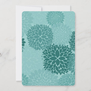 Invitation Baby shower Fleurs de menthe chic