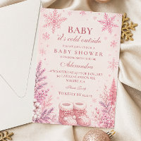 Baby Shower Flocon de Neige Rose