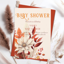 Baby shower floral à automne Boho