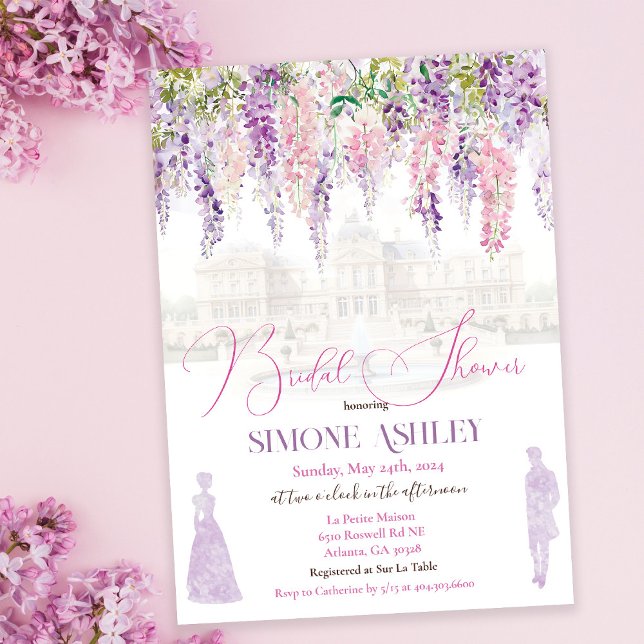 Invitation Baby Shower Floral à l'ancienne de l'ère Régence  (Créateur téléchargé)
